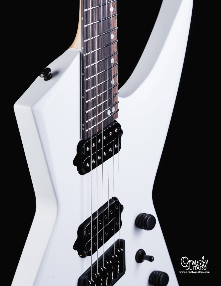 Ormsby Metal X Gtr Run 16 Multiscale 2h Ht Eb - Ermine White - Metal electric guitar - Variation 4