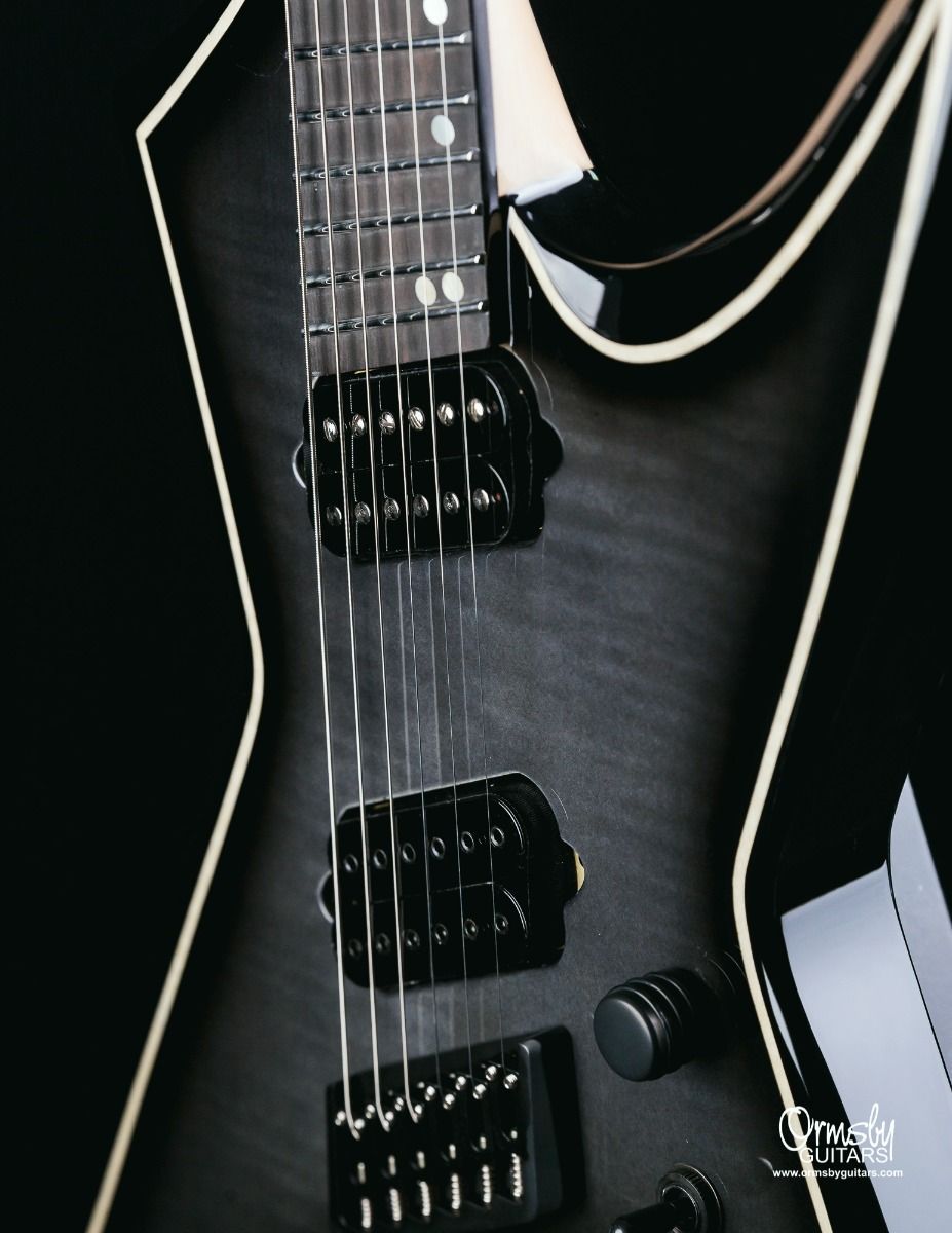 Ormsby Hype Gtr 8 Ltd Run 16 8c Multiscale 2h Ht Eb - Dahlia Black - Multi-Scale Guitar - Variation 4