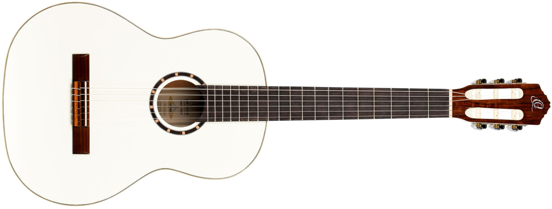 Ortega R121 Gloss 52mm Epicea Acajou So + Housse - White - Classical guitar 4/4 size - Main picture