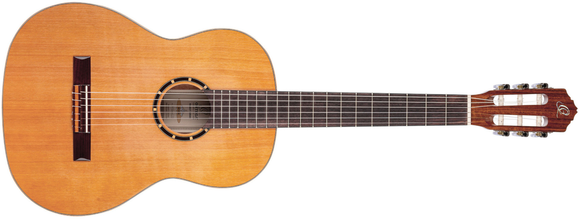 Ortega R122g Gloss 52mm Cedre Acajou So + Housse - Natural - Classical guitar 4/4 size - Main picture