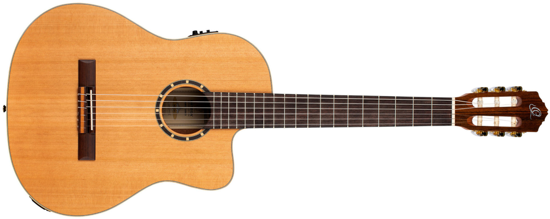 Ortega Rce131 52mm Table Massive Cedre Acajou So + Housse - Natural - Classical guitar 4/4 size - Main picture
