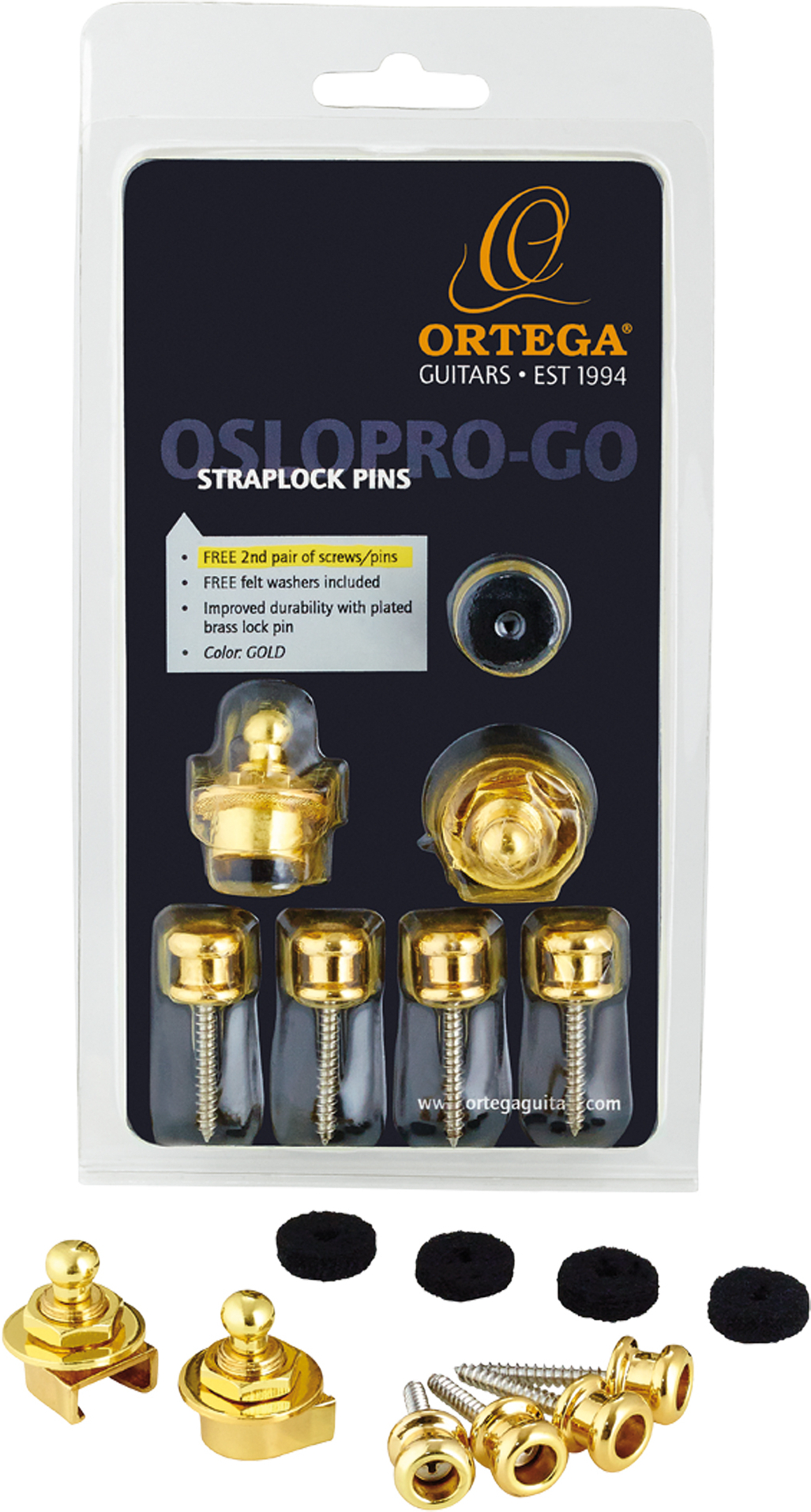 Ortega Set Straplock Pro Gold - Strap button - Main picture