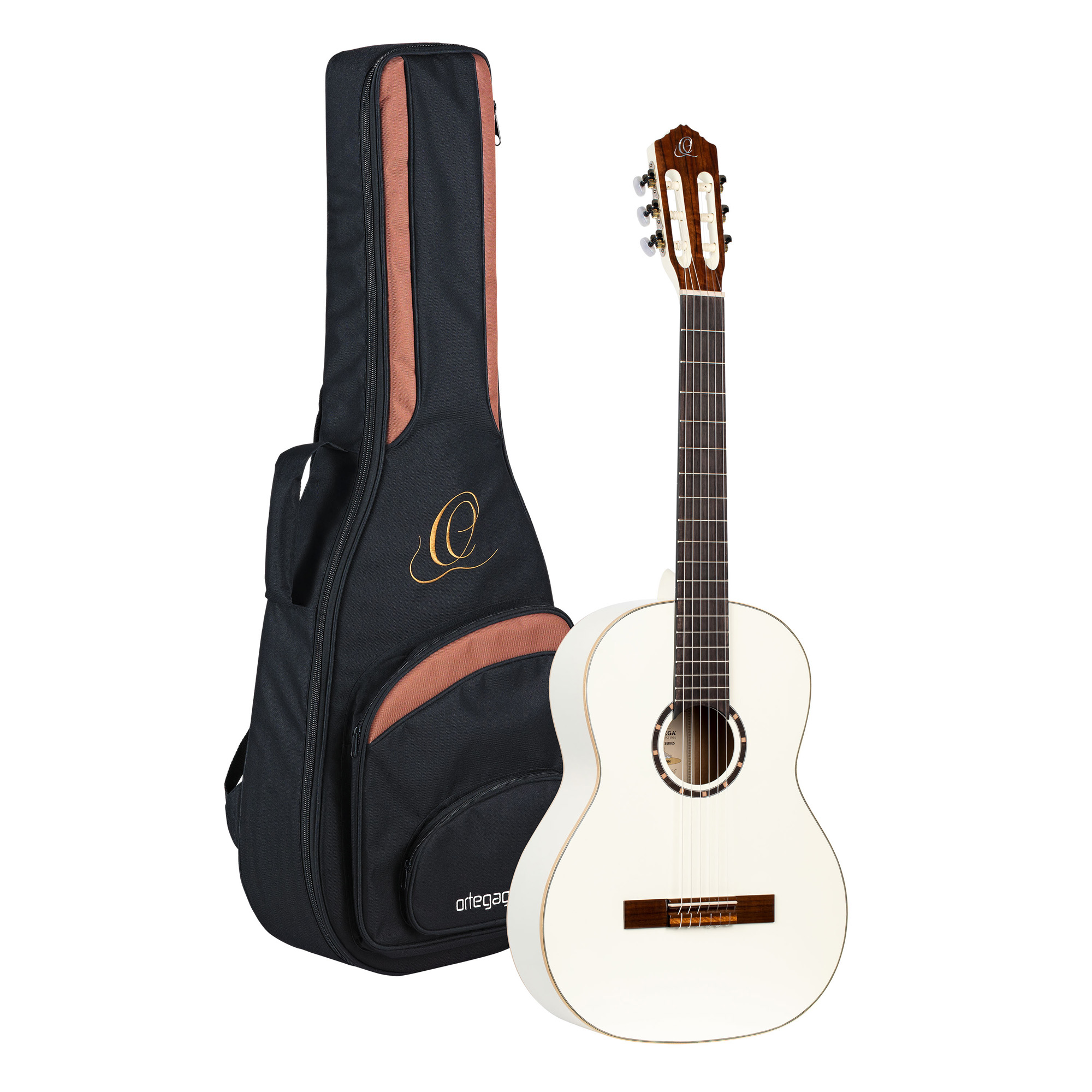 Ortega R121 Gloss 52mm Epicea Acajou So + Housse - White - Classical guitar 4/4 size - Variation 3