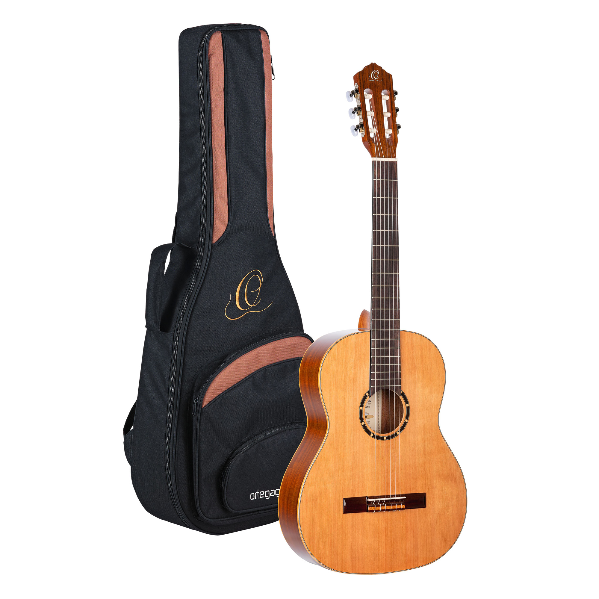 Ortega R122g Gloss 52mm Cedre Acajou So + Housse - Natural - Classical guitar 4/4 size - Variation 4