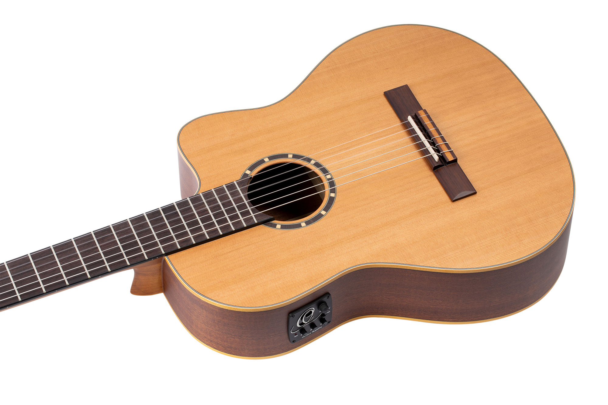 Ortega Rce131 52mm Table Massive Cedre Acajou So + Housse - Natural - Classical guitar 4/4 size - Variation 1