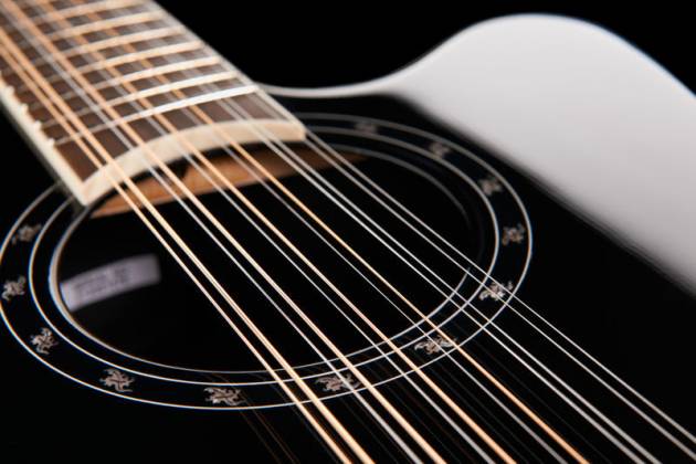 Ovation 2751ax-5 Balladeer Standard 12c Deep Contour Depth Cw Epicea Lyrachord Wal - Black - Electro acoustic guitar - Variation 3