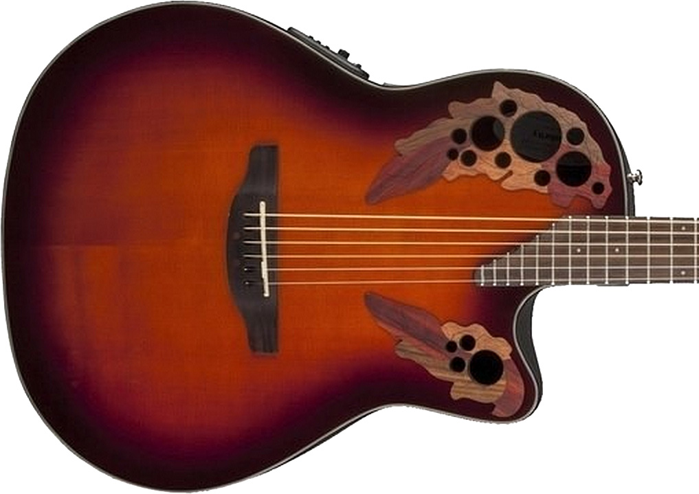 Ovation Ce44-1 Celebrity Elite Mid Depth Cw Epicea Lyrachord Rw - 2-color Sunburst - Electro acoustic guitar - Variation 3