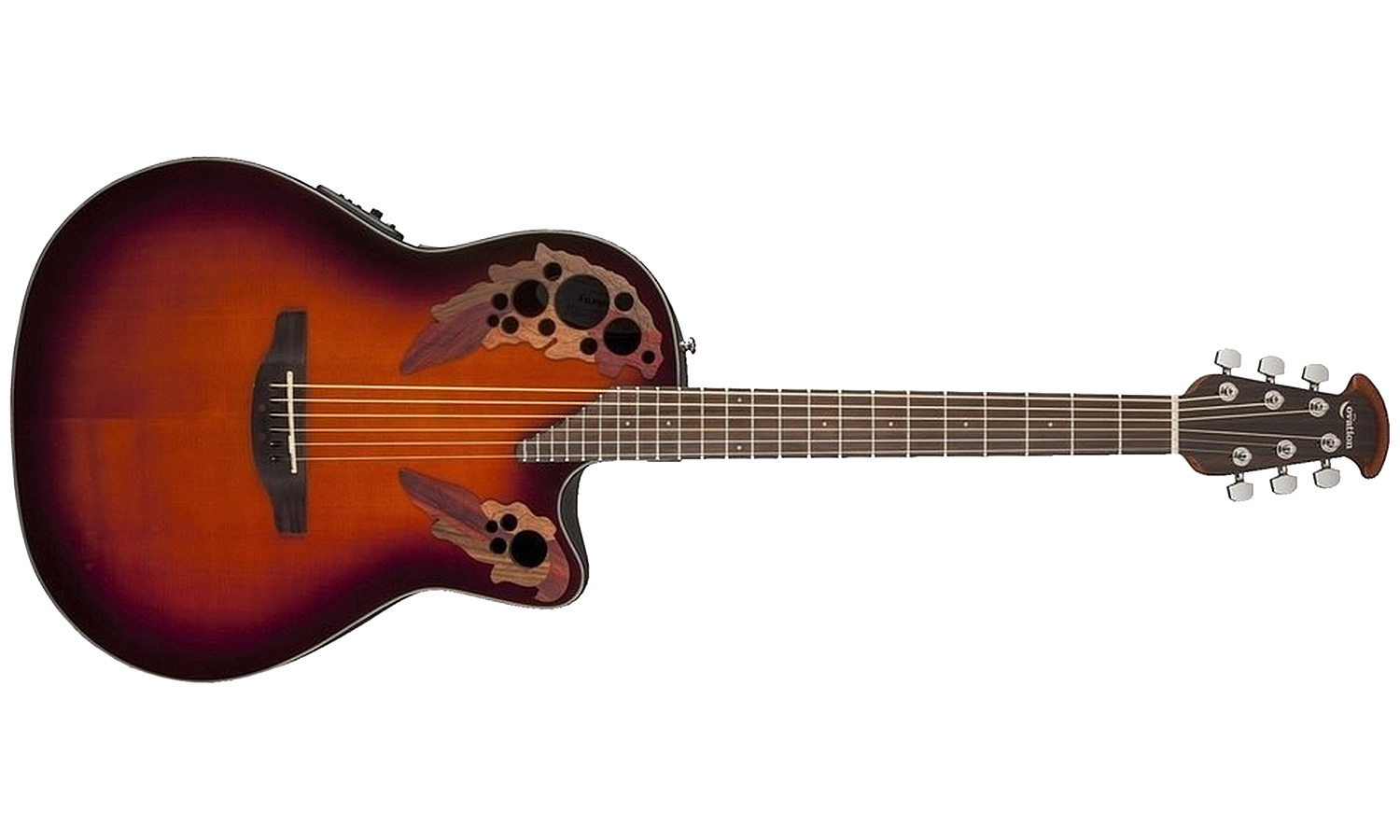 Ovation Ce44-1 Celebrity Elite Mid Depth Cw Epicea Lyrachord Rw - 2-color Sunburst - Electro acoustic guitar - Variation 1
