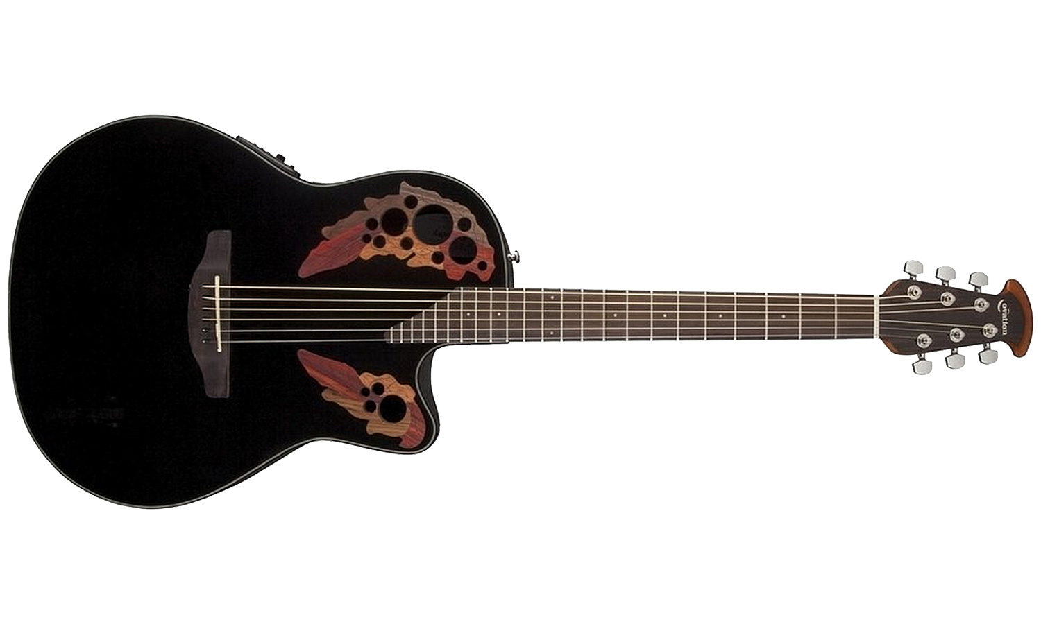 Ovation Ce44-5 Celebrity Elite Mid Cutaway Noir - Black - Electro acoustic guitar - Variation 1