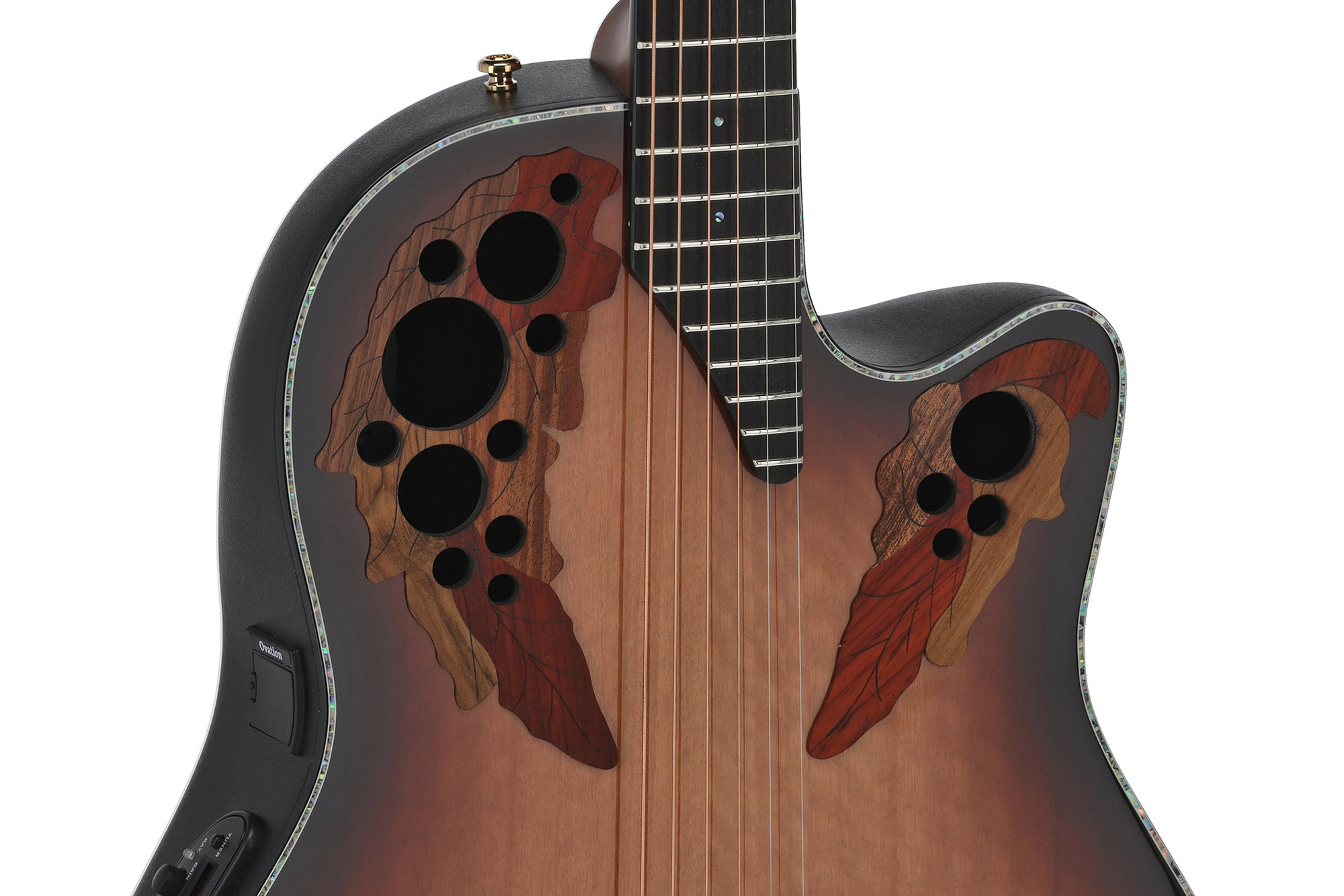 Ovation Ce44p-fle-g Guitare Électro-acoustique Celebrity Elite Plus Mid Cutaway Sunburst - Sunburst - Electro acoustic guitar - Variation 3