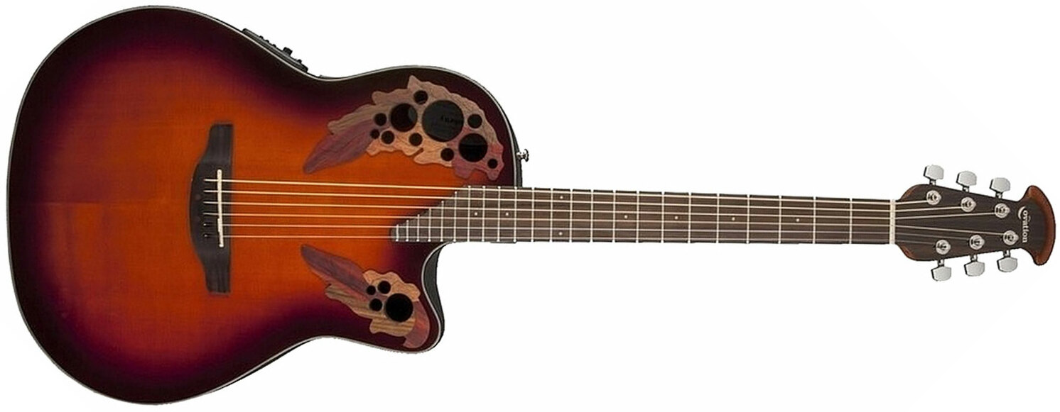 Ovation Ce44-1 Celebrity Elite Mid Depth Cw Epicea Lyrachord Rw - 2-color Sunburst - Electro acoustic guitar - Main picture
