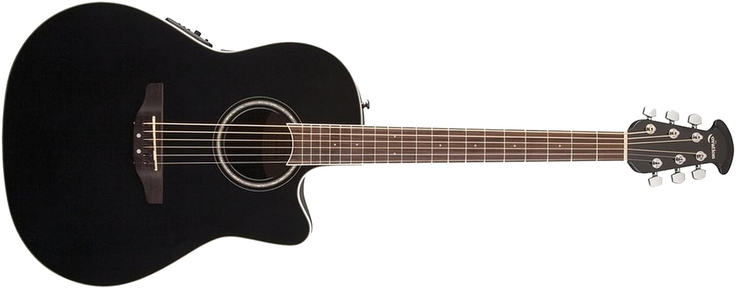 Ovation Cs24-5 Celebrity Standard Mid Depth Cw Epicea Lyrachord - Black - Electro acoustic guitar - Main picture