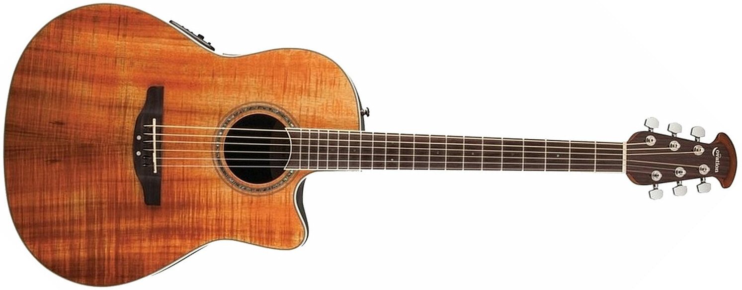 Ovation Cs24p-fkoa Celebrity Standard Plus Mid Depth Cw Koa Lyrachord Rw - Natural - Electro acoustic guitar - Main picture