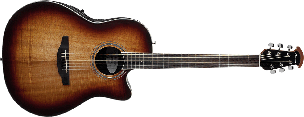 Ovation Cs28p-koab Celebrity Elite Exotic Super Shallow Cw Koa Lyrachord Ova - Dark Burst Koa - Electro acoustic guitar - Main picture