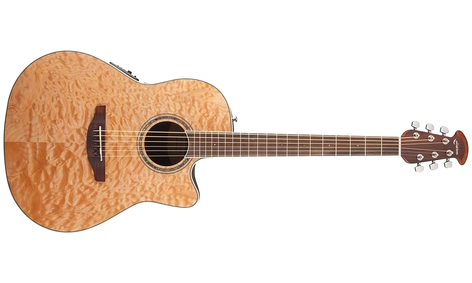 Ovation Cs24p-4q Celebrity Standard Plus Mid Depth Cw Erable Lyrachord Rw - Natural - Electro acoustic guitar - Variation 1