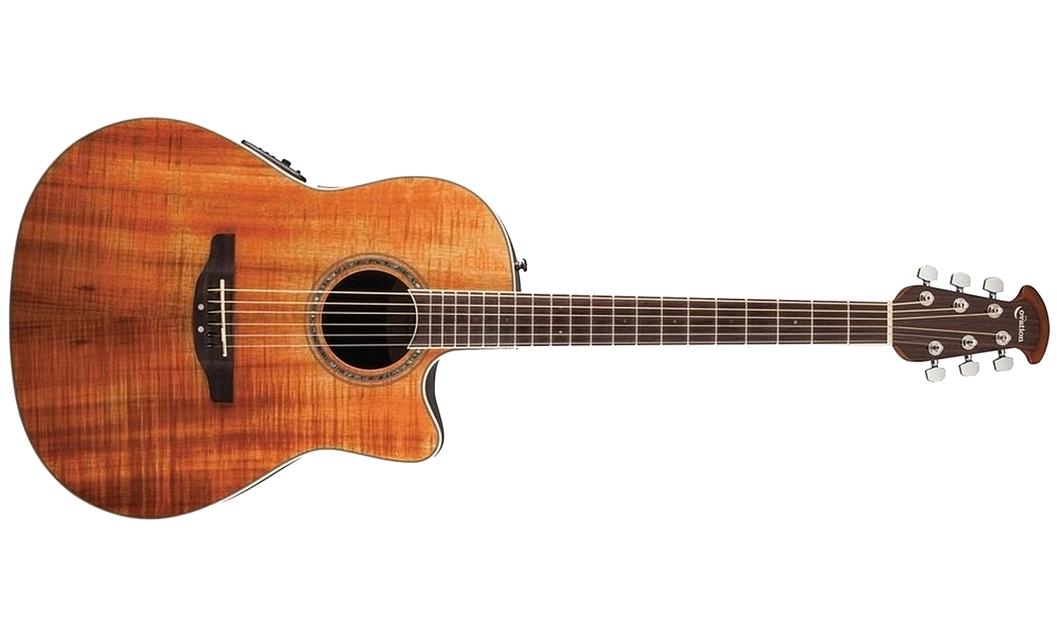 Ovation Cs24p-fkoa Celebrity Standard Plus Mid Depth Cw Koa Lyrachord Rw - Natural - Electro acoustic guitar - Variation 1