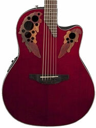 Folk guitar Ovation CE44-RR-C Celebrity Elite - Ruby red