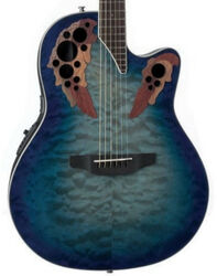 Folk guitar Ovation CE48P-RG-G Celebrity Elite Plus Super Shallow - Caribbean blue