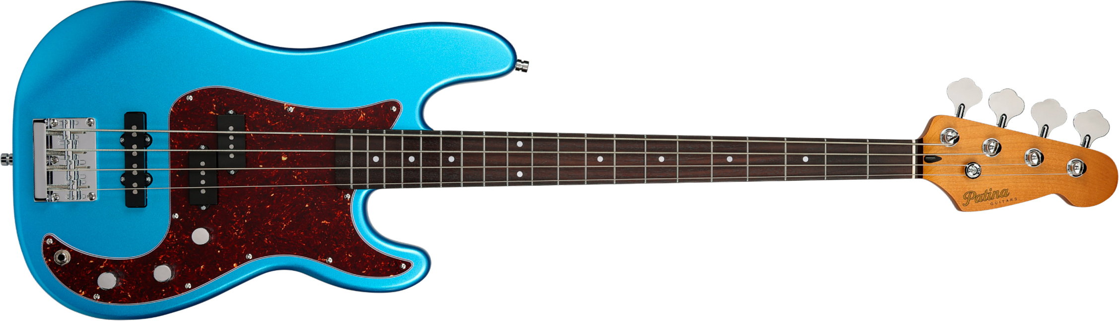 Patina Guitars Ppb3 Lpb 1s Ht Rw - Lake Placid Blue - Solid body electric bass - Main picture
