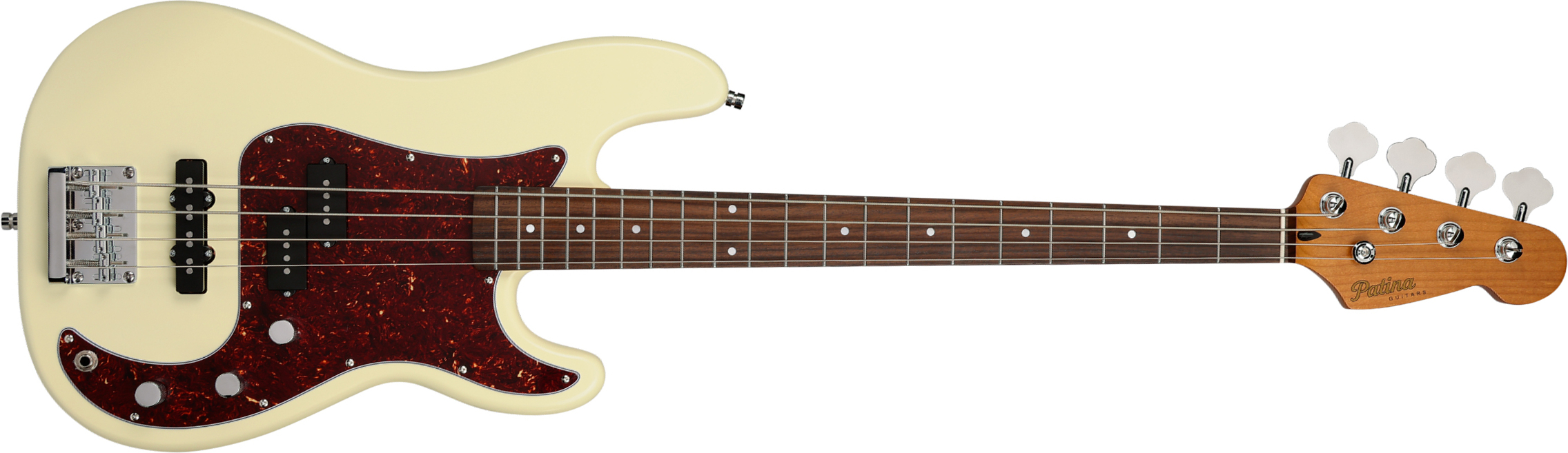 Patina Guitars Ppb3 Ow 1s Ht Rw - Olympic White - Solid body electric bass - Main picture