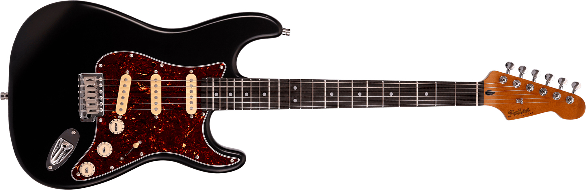 Patina Guitars Ps3 Bk 3s Trem Rw - Black - Str shape electric guitar - Main picture