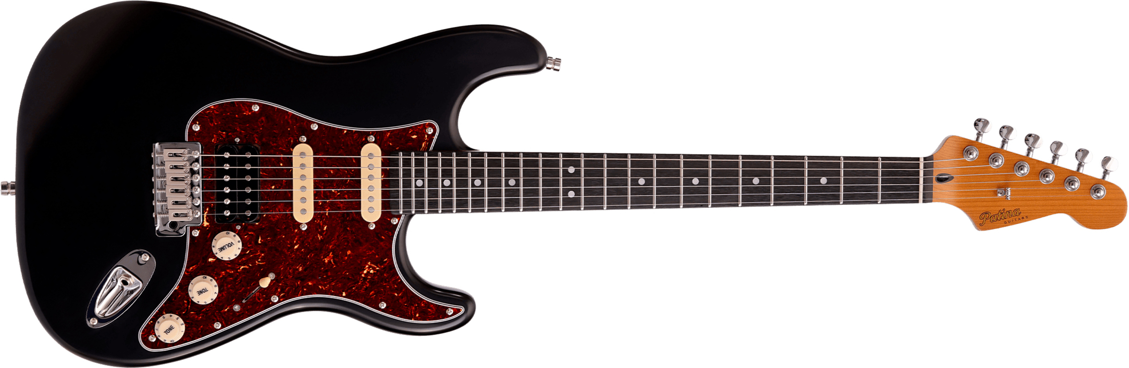 Patina Guitars Ps4 Bk Hss Trem Rw - Black - Str shape electric guitar - Main picture