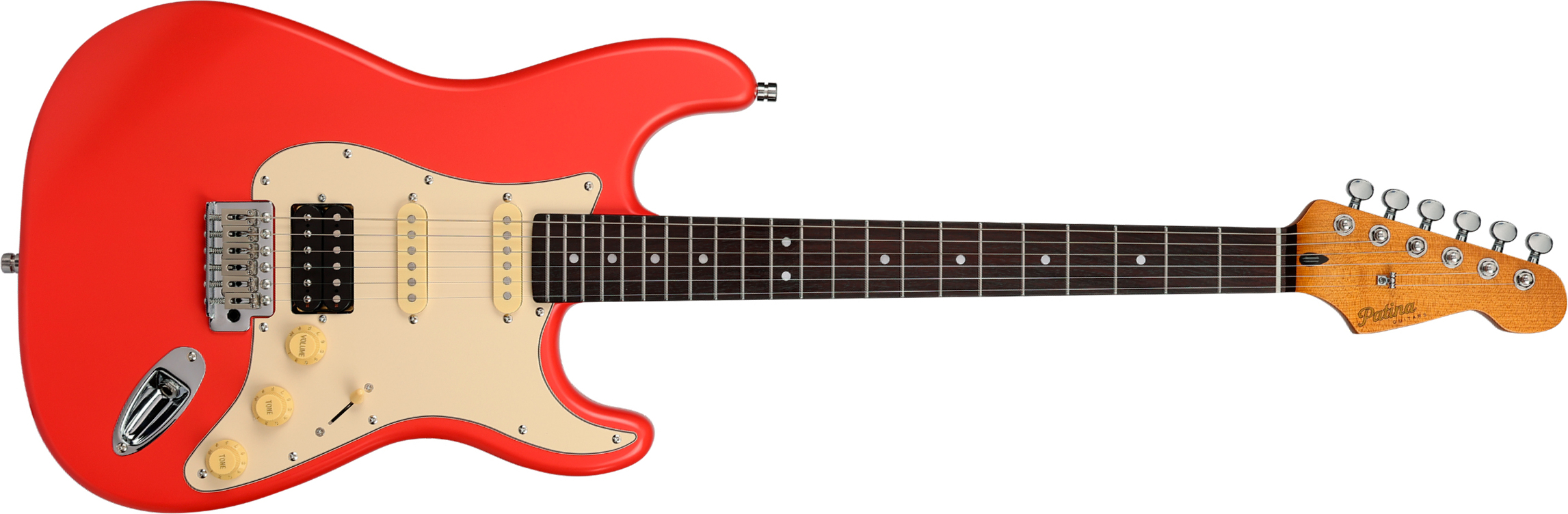 Patina Guitars Ps4 Frd Hss Trem Rw - Fiesta Red - Str shape electric guitar - Main picture