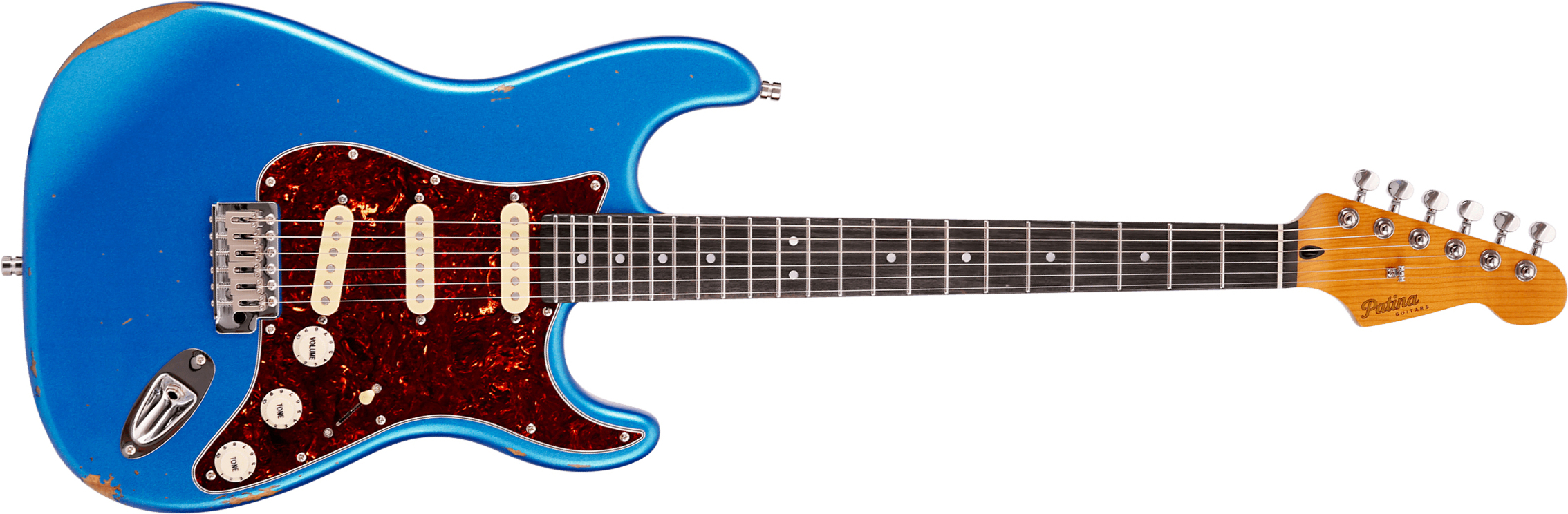 Patina Guitars Ps6 Lpb R 3s Trem Rw - Lake Placid Blue Relic - Str shape electric guitar - Main picture