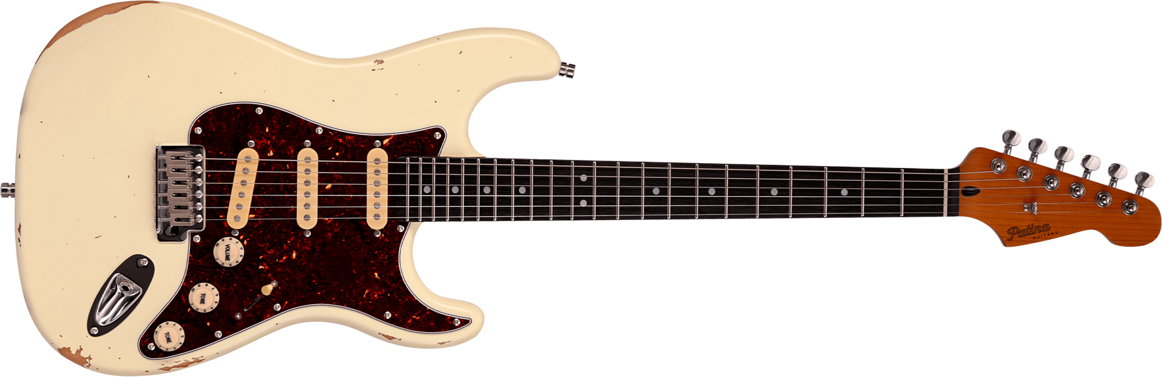 Patina Guitars Ps6 Ow R 3s Trem Rw - Olympic White - Str shape electric guitar - Main picture