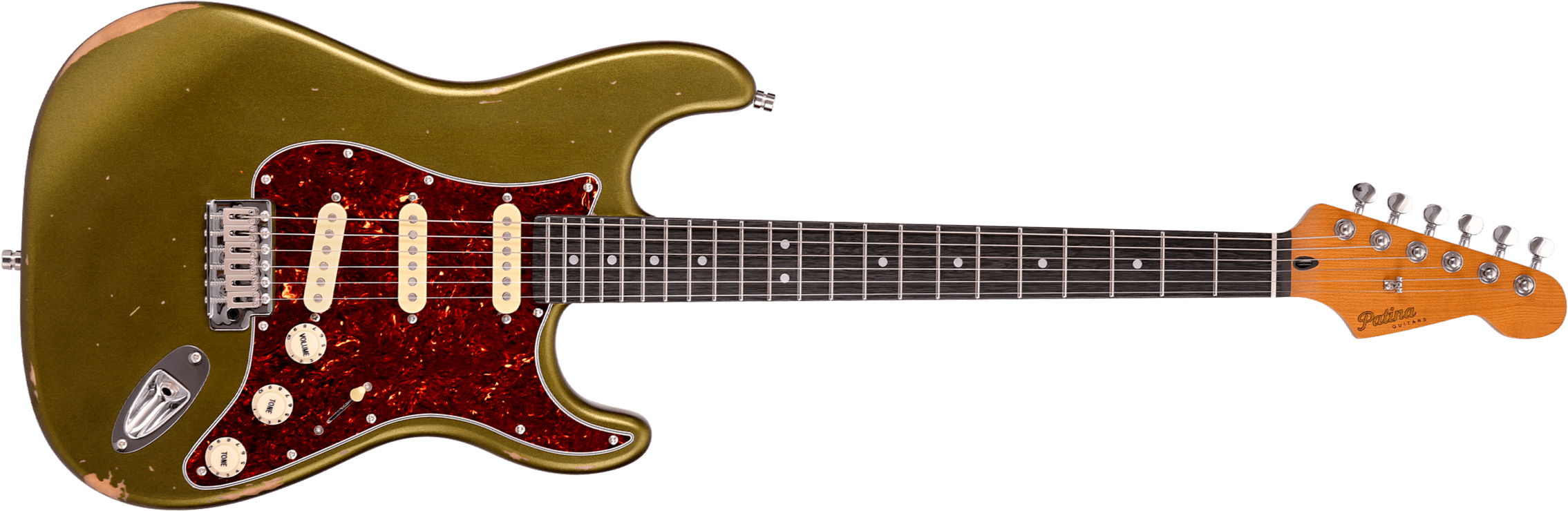 Patina Guitars Ps6 Sgr R 3s Trem Rw - Sherwood Green Relic - Str shape electric guitar - Main picture