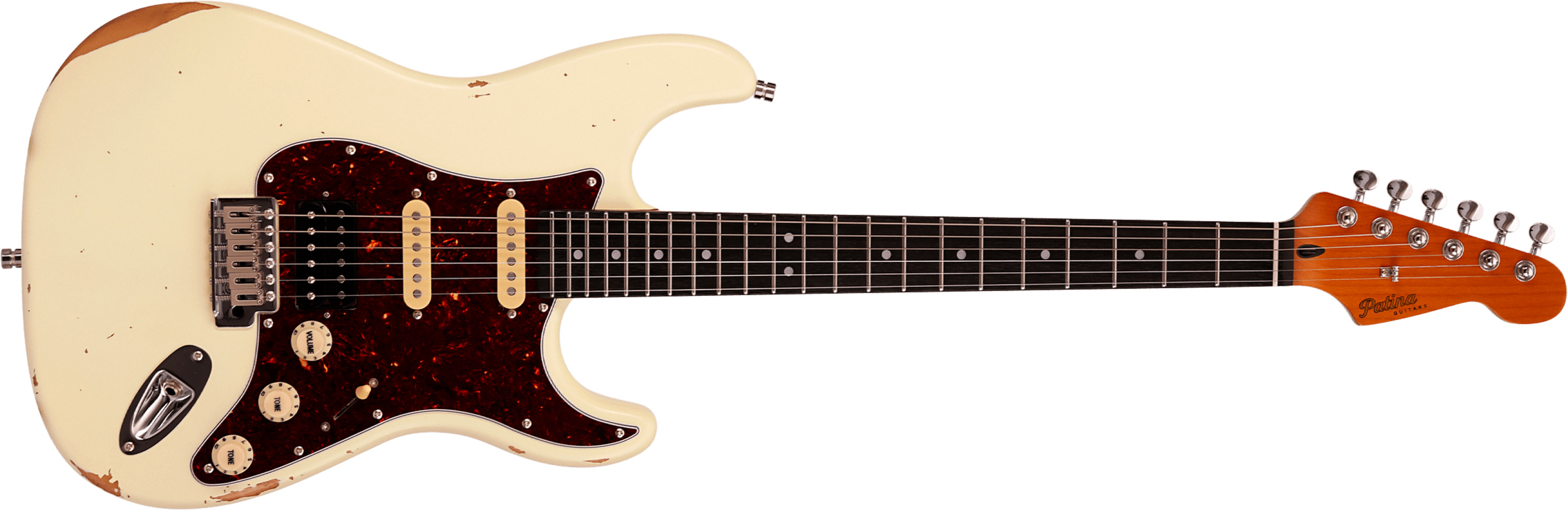 Patina Guitars Ps7 Ow R Hss Trem Rw - Olympic White - Str shape electric guitar - Main picture