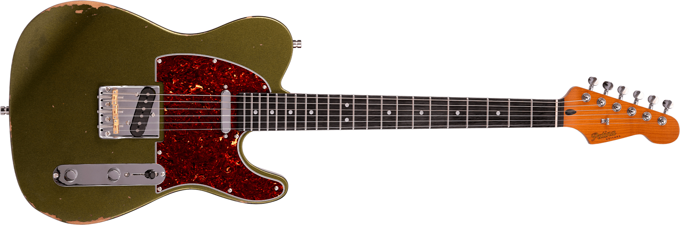 Patina Guitars Pt6 Sgr R 2s Ht Rw - Sherwood Green Relic - Tel shape electric guitar - Main picture