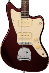 Retro rock electric guitar Patina guitars PJ-6 OX R - Oxblood red relic