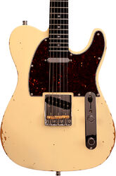 Tel shape electric guitar Patina guitars PT-6 OW R - Olympic white relic