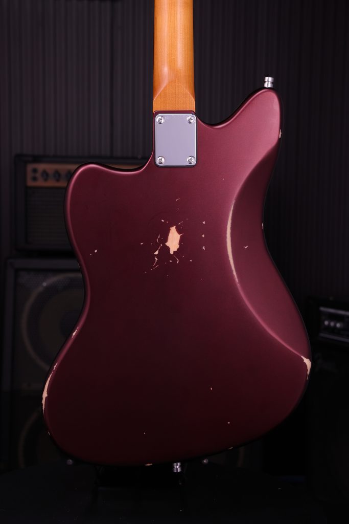 Patina Guitars Pj6 Ox R 2s Trem Rw - Oxblood Red Relic - Retro rock electric guitar - Variation 3