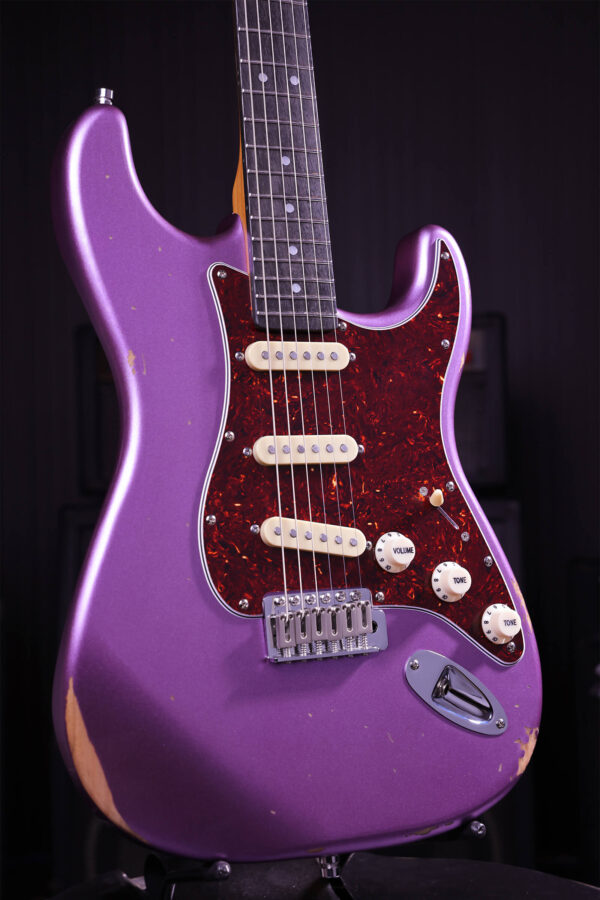 Patina Guitars Ps6 Pp R 3s Trem Rw - Purple Relic - Str shape electric guitar - Variation 2