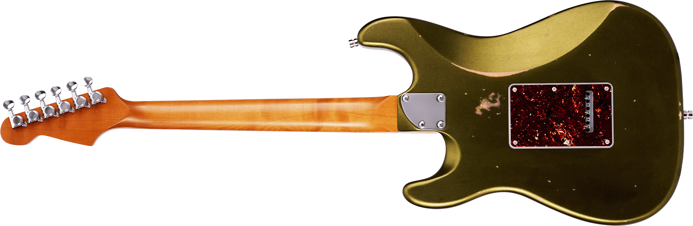 Patina Guitars Ps6 Sgr R 3s Trem Rw - Sherwood Green Relic - Str shape electric guitar - Variation 1