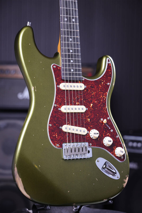 Patina Guitars Ps6 Sgr R 3s Trem Rw - Sherwood Green Relic - Str shape electric guitar - Variation 2