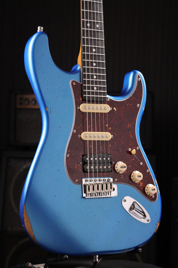 Patina Guitars Ps7 Lpb R Hss Trem Rw - Lake Placid Blue - Str shape electric guitar - Variation 2