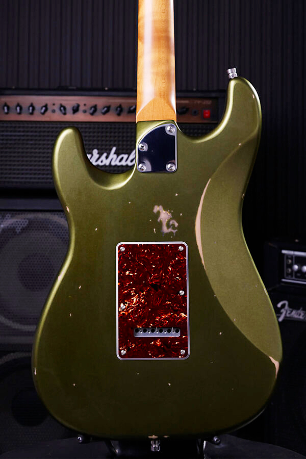 Patina Guitars Ps7 Sgr R Hss Trem Rw - Sherwood Green Relic - Str shape electric guitar - Variation 3