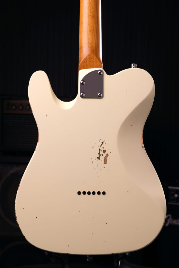 Patina Guitars Pt6 Ow R 2s Ht Rw - Olympic White Relic - Tel shape electric guitar - Variation 3