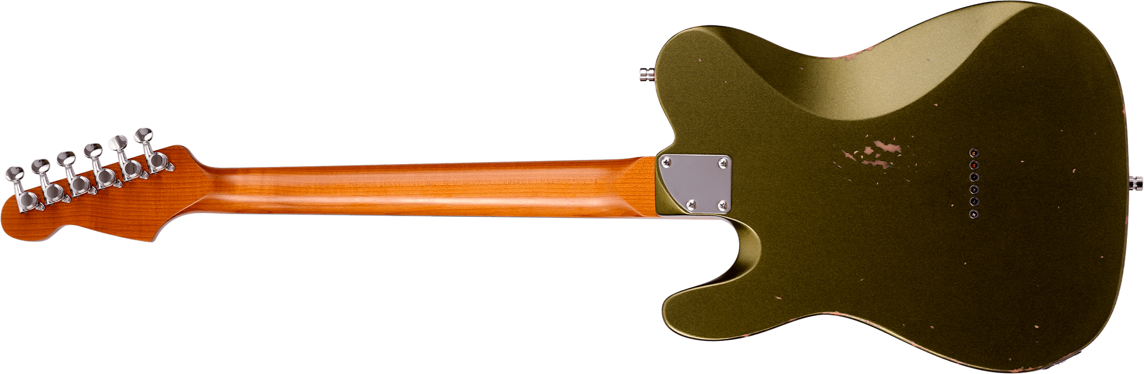 Patina Guitars Pt6 Sgr R 2s Ht Rw - Sherwood Green Relic - Tel shape electric guitar - Variation 1