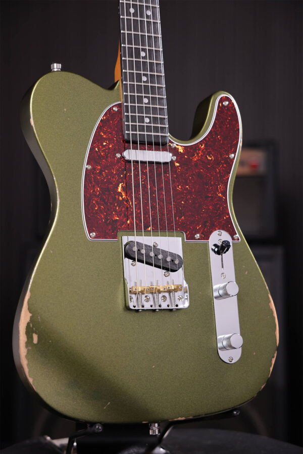 Patina Guitars Pt6 Sgr R 2s Ht Rw - Sherwood Green Relic - Tel shape electric guitar - Variation 2
