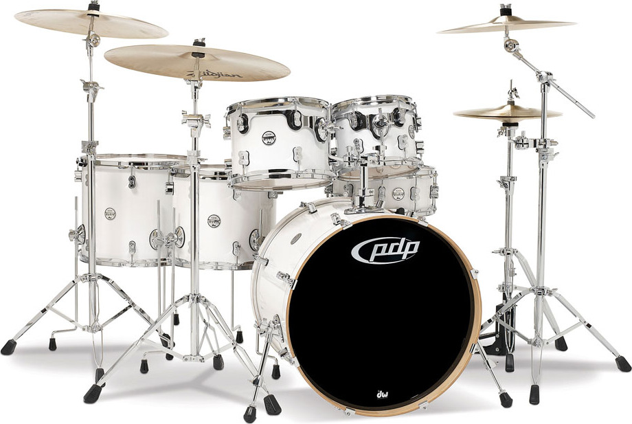 Pdp Pd806065 Concept Maple 6 Futs - 6 FÛts Et + - Pearlescent White - Strage drum-kit - Main picture