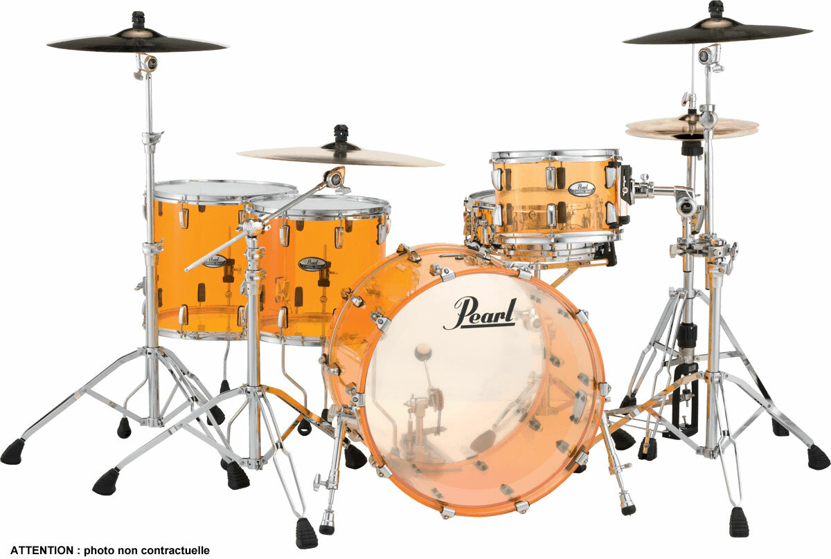 Pearl Crb524fpc-732 Crystal Beat 2tb Rock 22 - 4 FÛts - Tangerine Glass - Rock drum kit - Main picture
