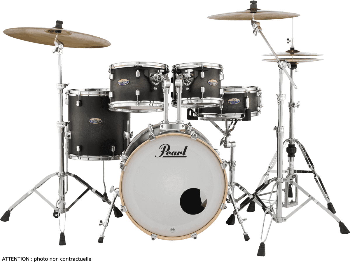 Pearl Decade Dmp905c Erable Fusion 20 5 Futs - Satin Black Burst - Fusion drum kit - Main picture
