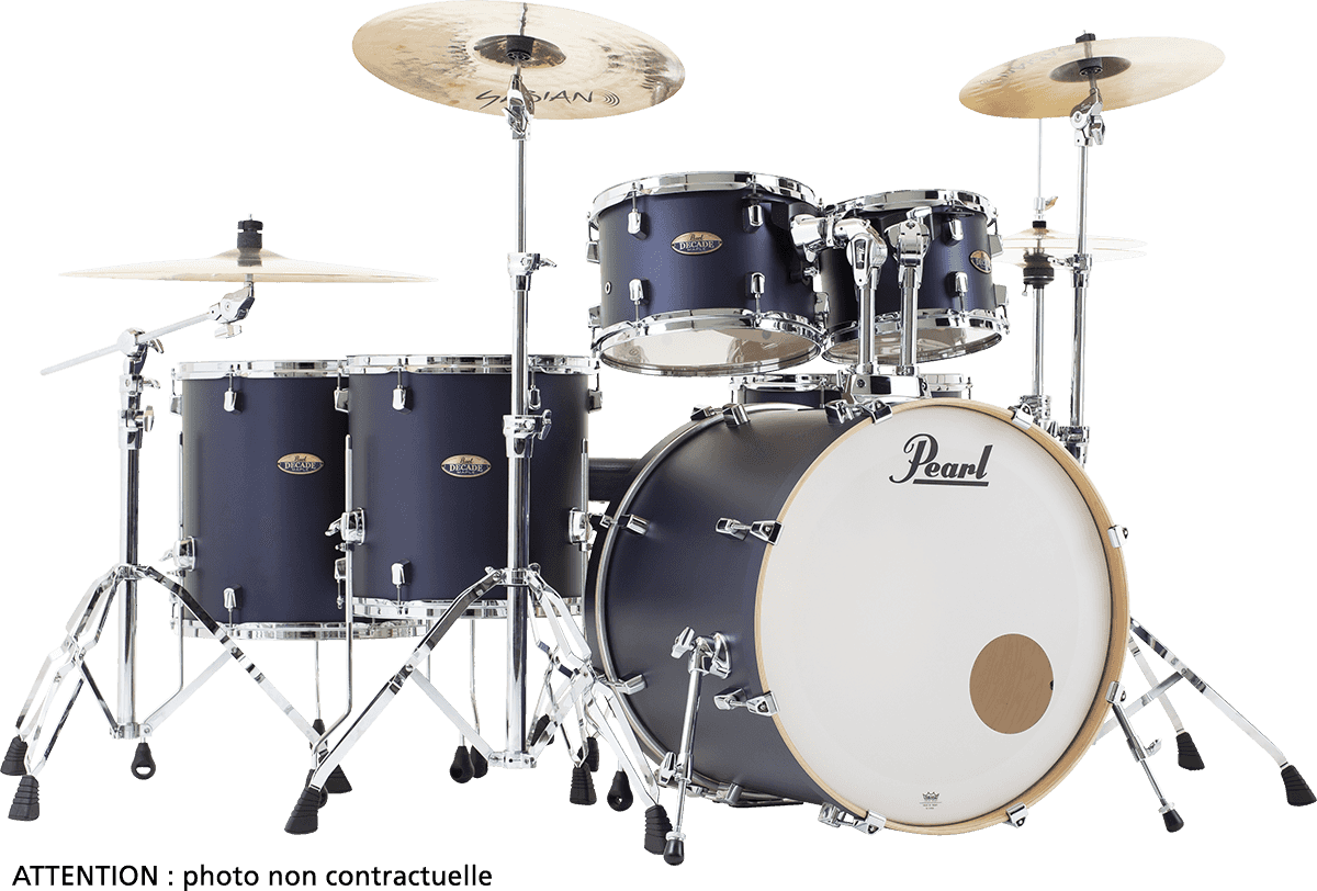 Pearl Decade Maple Hyper Rock Studio 22 Ultramarine Velvet - Ultramarine Velvet - Rock drum kit - Main picture