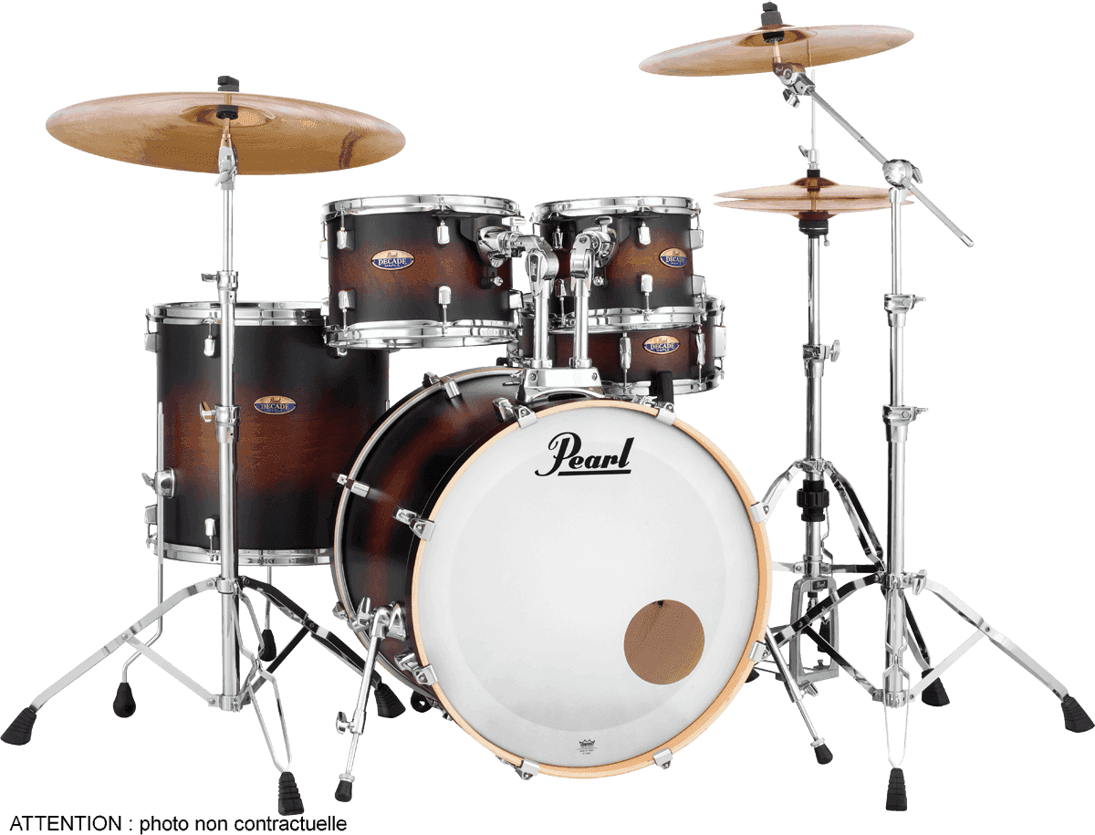 Pearl Decade Maple Studio Fusion 20 Satin Brown Burst - 5 FÛts - Satin Brown Burst - Fusion drum kit - Main picture