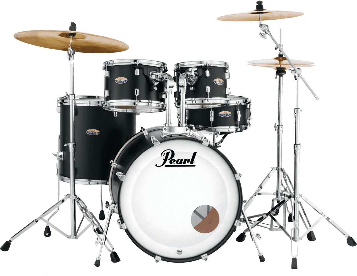 Pearl Dmp925sc-227 Decade Maple Fusion 22 5 Futs - Satin Slate Black - Fusion drum kit - Main picture