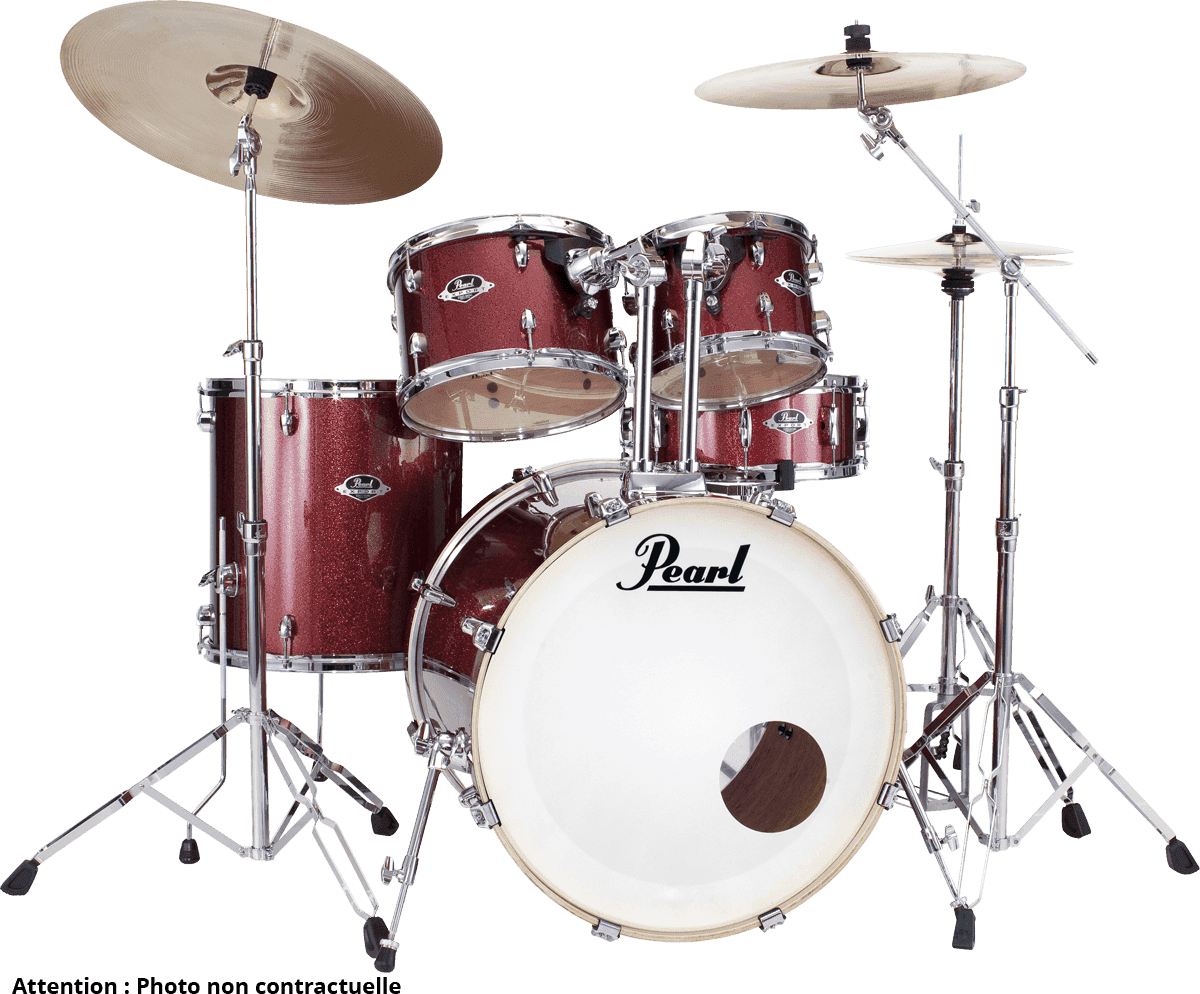 Pearl Export Exx705nbrc-704 Fusion 20 - 5 FÛts - Black Cherry Glitter - Fusion drum kit - Main picture